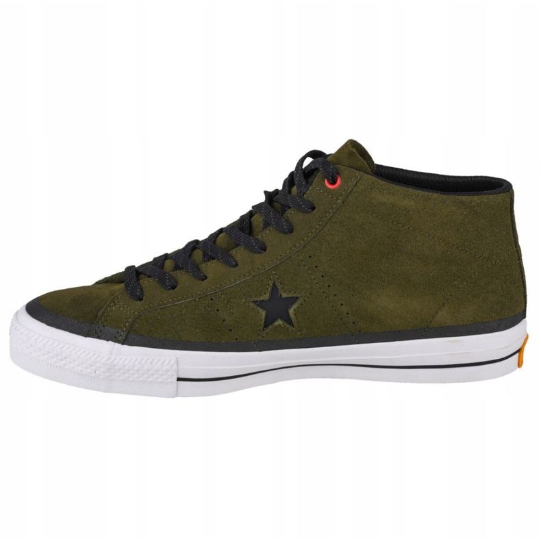 Chaussures Converse One Star Pro Suede Mid M 153474C le noir vert 1