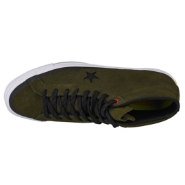 Chaussures Converse One Star Pro Suede Mid M 153474C le noir vert 2