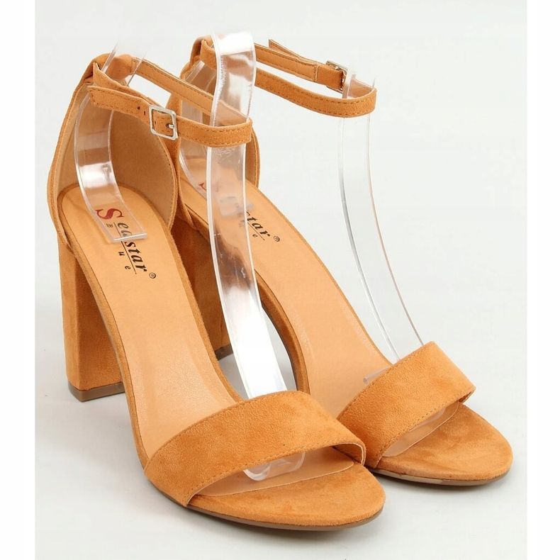 Sandales sur le post camel AF03P Camel brun 1