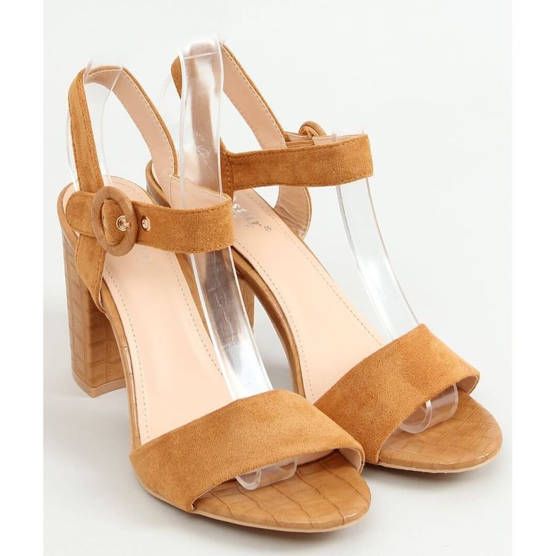 Sandales à talon camel SL1008P Camel brun multicolore 1