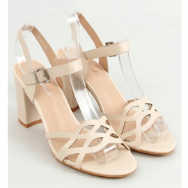Sandales à talons beiges S-863 Beige 1