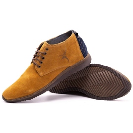 Olivier Boots cuir homme 7018 rouge jaune 3