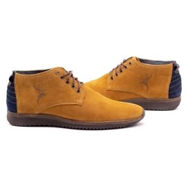 Olivier Boots cuir homme 7018 rouge jaune 5