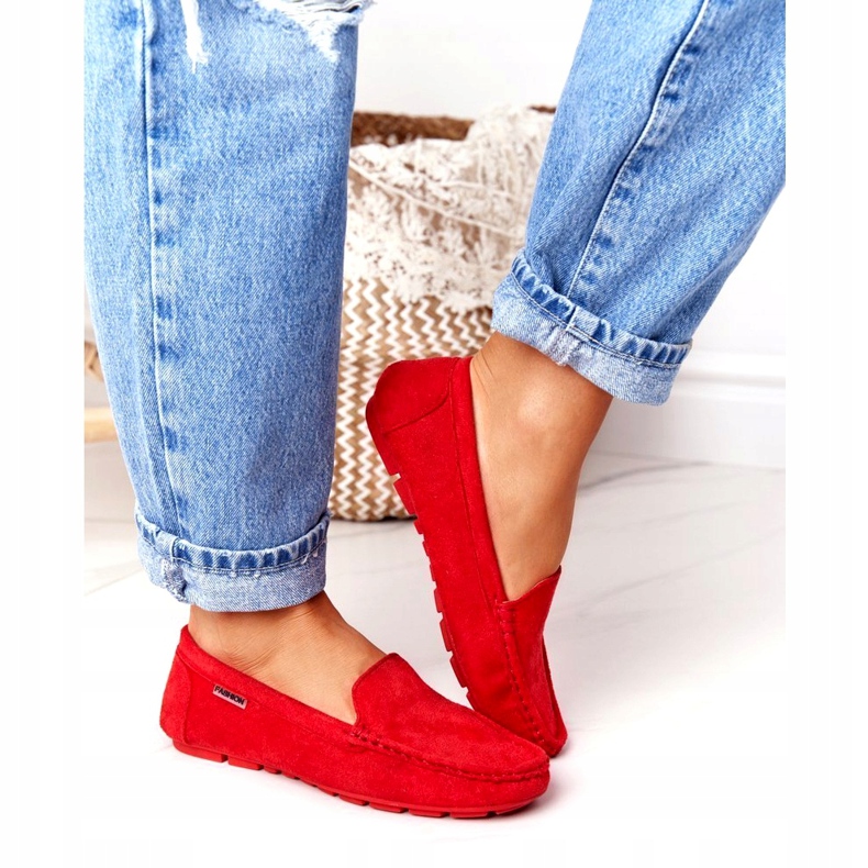 PH1 Mocassins Femme Rouge San Marino en daim 3 PH1 Mocassins Femme Rouge San Marino en daim 3