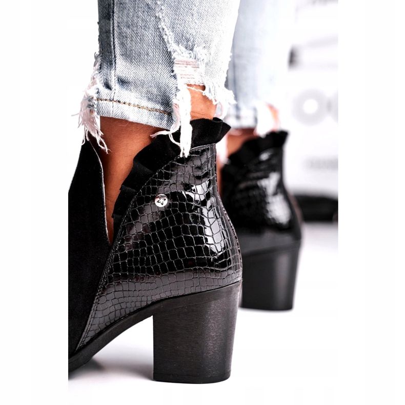 Bottines Femme à Talon, Cuir Printemps Maciejka Noir 04833-01 le noir 1