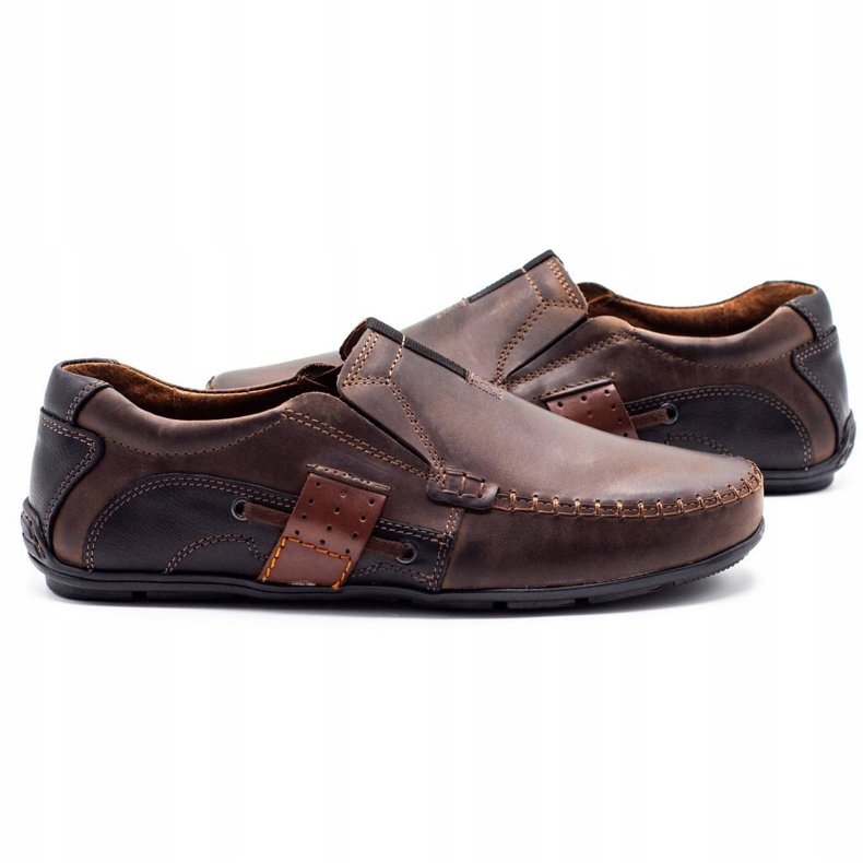 Mario Pala Moccasins en cuir masculin 834 brun 3