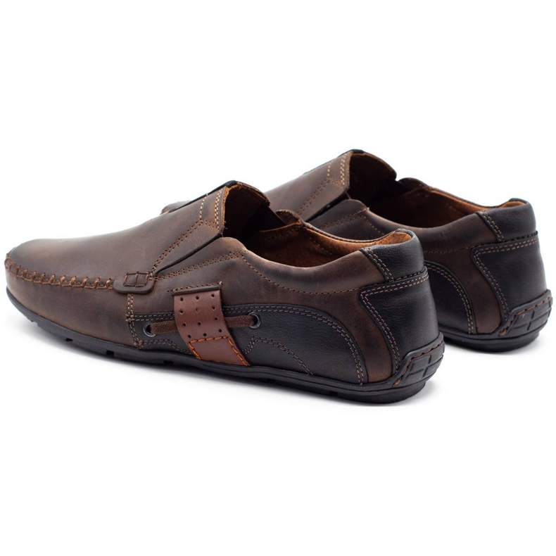 Mario Pala Moccasins en cuir masculin 834 brun 5