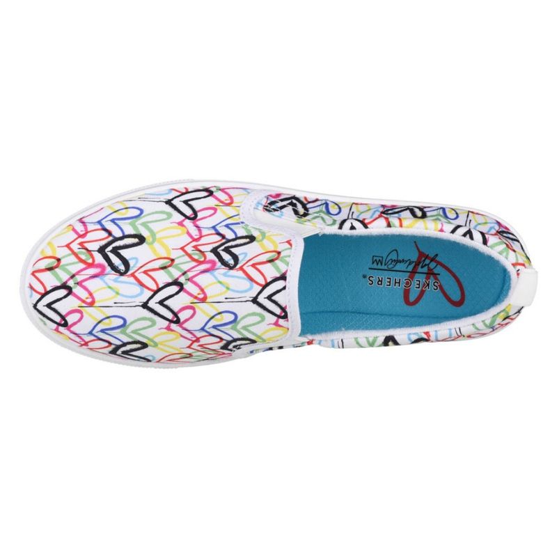 Skechers Poppy Drippin Love W 155503-WMLT blanche le noir bleu rose multicolore vert jaune 2