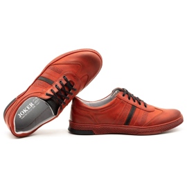 Joker Chaussures casual en cuir pour hommes S21 / 2 rouge 2