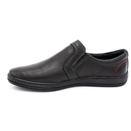 Olivier Mocassins pour hommes en cuir 708MP noir 1