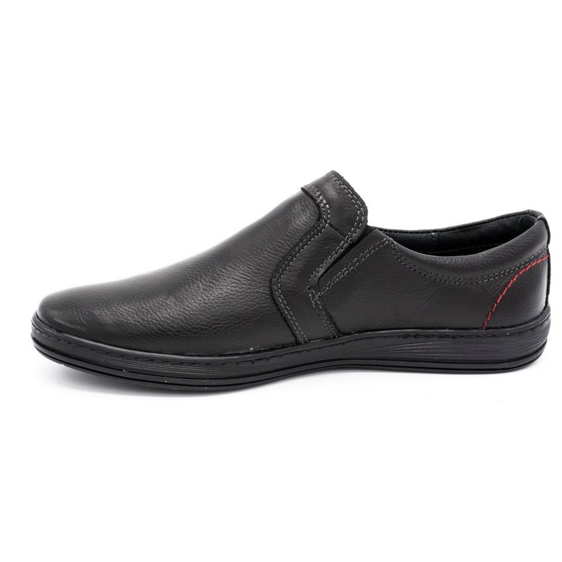 Olivier Mocassins pour hommes en cuir 708MP noir 1