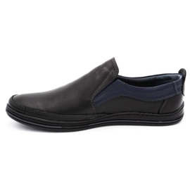 Olivier Mocassins cuir homme 715MP noir 1