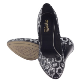 Espinto Escarpins sur un talon noir / blanc 3