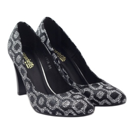 Espinto Escarpins sur un talon noir / blanc 4