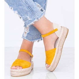 Sandales moutarde sur la plateforme Pearl River jaune 2