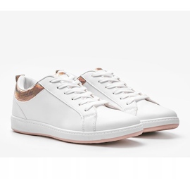 Baskets holographiques Madalynn en blanc et or blanche 1