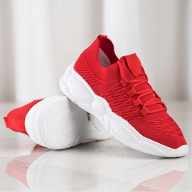 SHELOVET Baskets textiles classiques rouge 1