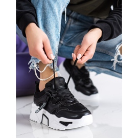 Sweet Shoes Baskets mode sport noir 2