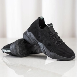 SHELOVET Chaussures de sport à enfiler le noir 1