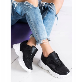 SHELOVET Baskets noires décontractées le noir 1