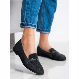 Coura Mocassins Avec Ornement noir 1