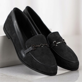 Coura Mocassins Avec Ornement noir 2