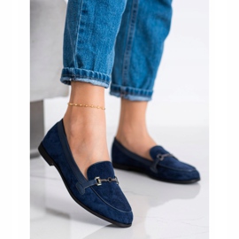 Coura Mocassins Avec Ornement bleu marine 1