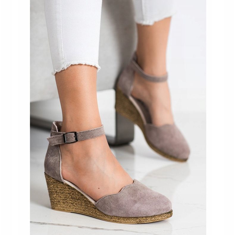 Filippo Sandales compensées en cuir brun 1