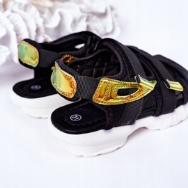 Sandales de sport pour enfants avec Velcro Black Flyn noir 1