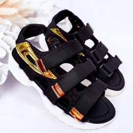 Sandales de sport pour enfants avec Velcro Black Flyn noir 2