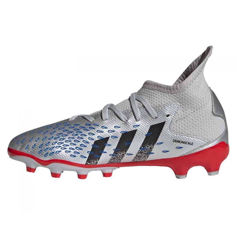 Chaussures de foot Adidas Predator Freak.3 Mg Jr FY7625 gris argent 1