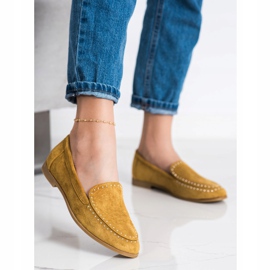 Coura Seigneurs en daim classiques jaune 1