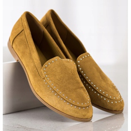 Coura Seigneurs en daim classiques jaune 2