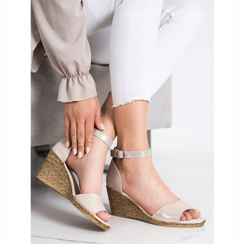 Filippo Escarpins compensés dorés d'or 2