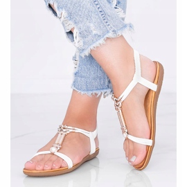 Sandales blanches femme Liva 1