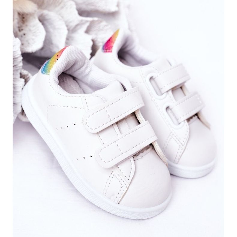 Baskets Enfant Blanc-arc-en-ciel Velcro Cute Girl 2