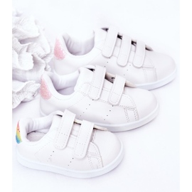 Baskets Enfant Blanc-arc-en-ciel Velcro Cute Girl 1