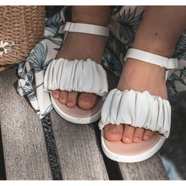 FR1 Sandales Enfant Avec Velcro Blanc Aimy 5