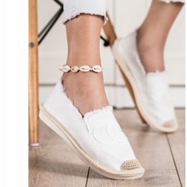 SHELOVET Espadrilles textiles blanche 1 SHELOVET Espadrilles textiles blanche 1