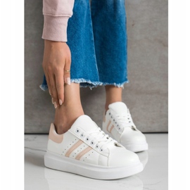SHELOVET Baskets classiques à rayures blanche 3