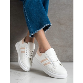 SHELOVET Baskets classiques à rayures blanche 2