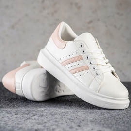SHELOVET Baskets classiques à rayures blanche 1
