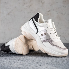 SHELOVET Baskets confortables à la mode blanc multicolore 1