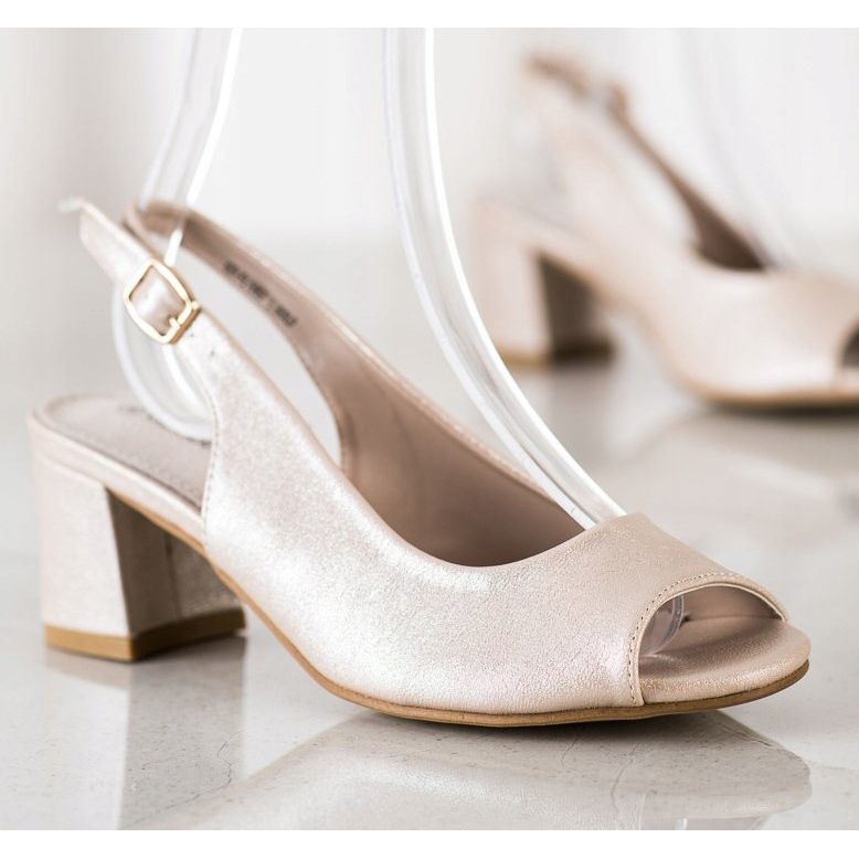 Goodin Sandales dorées chatoyantes beige d'or 1 Goodin Sandales dorées chatoyantes beige d'or 1