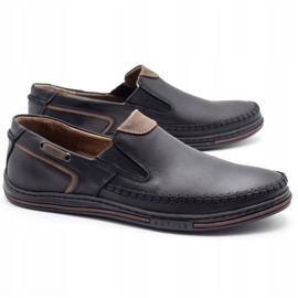 Polbut Chaussures homme mocassins 09 noir brun 1