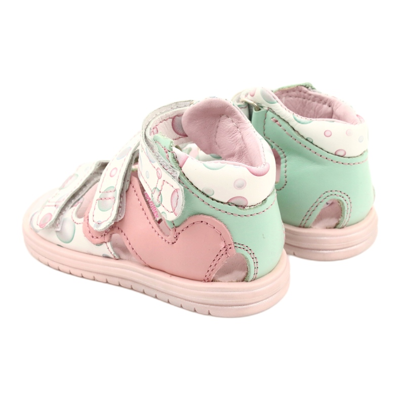 Sandales hautes prophylactiques Mazurek 1291 blanche rose vert 3 Sandales hautes prophylactiques Mazurek 1291 blanche rose vert 3