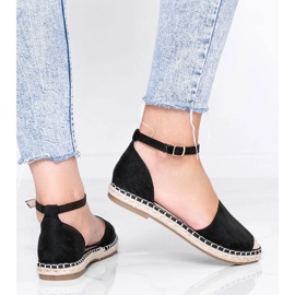 Sandales espadrilles noires Chloe Star 1
