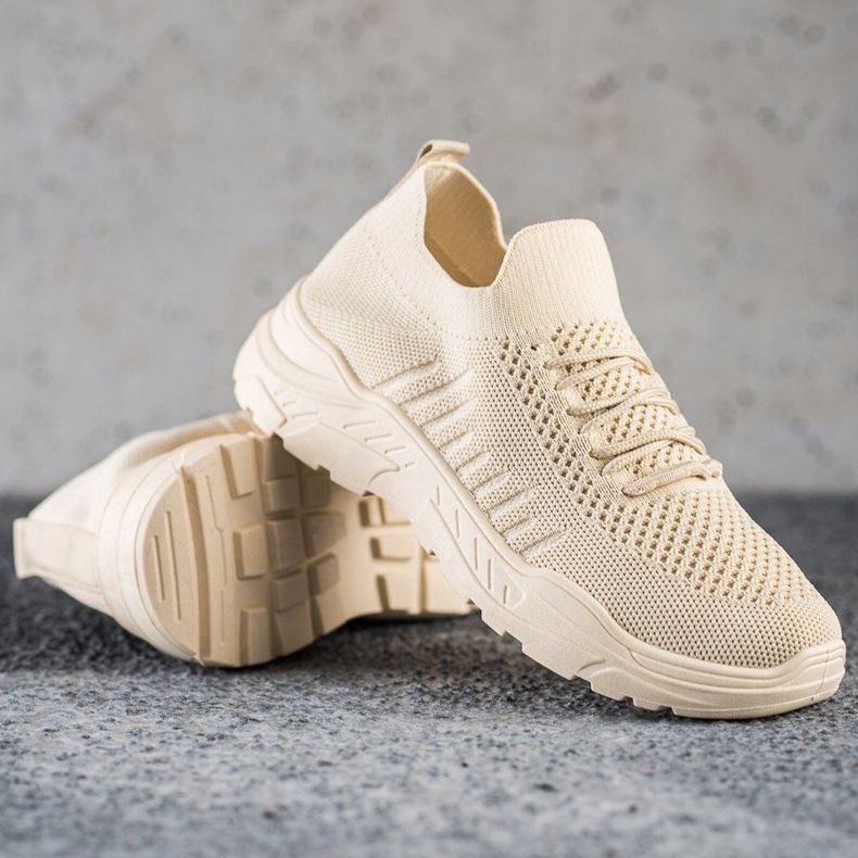 Sweet Shoes Baskets décontractées à enfiler beige 1