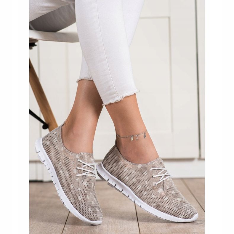 Goodin Chaussures en cuir léger beige brun 1