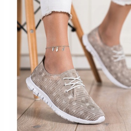 Goodin Chaussures en cuir léger beige brun 2